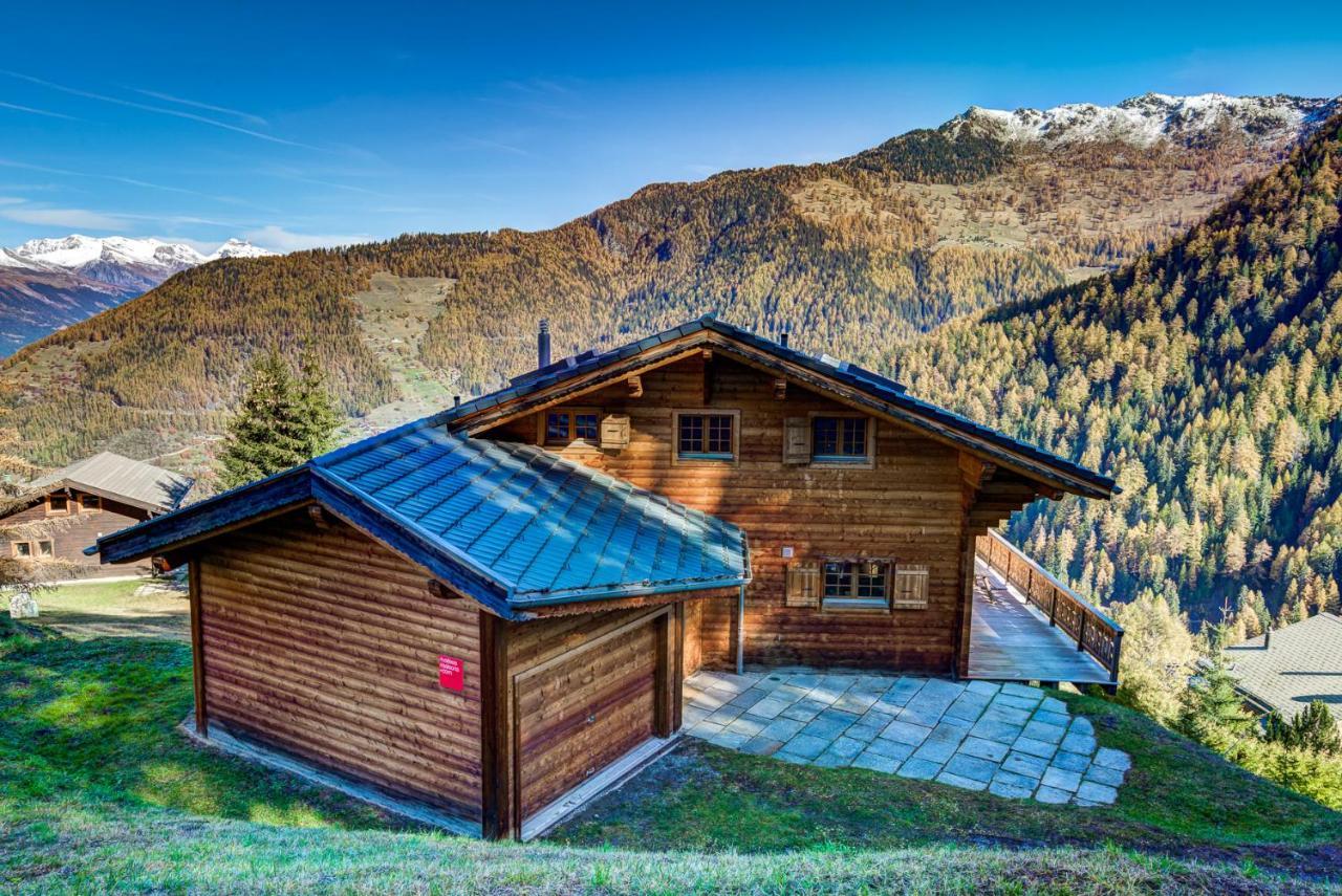 Chalet Le Chapeau La Tzoumaz Exteriér fotografie