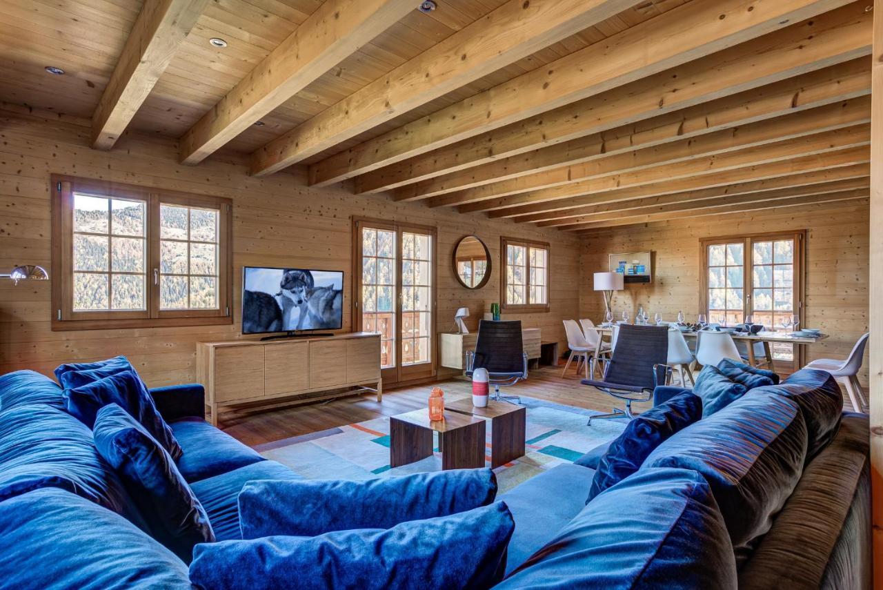 Chalet Le Chapeau La Tzoumaz Exteriér fotografie